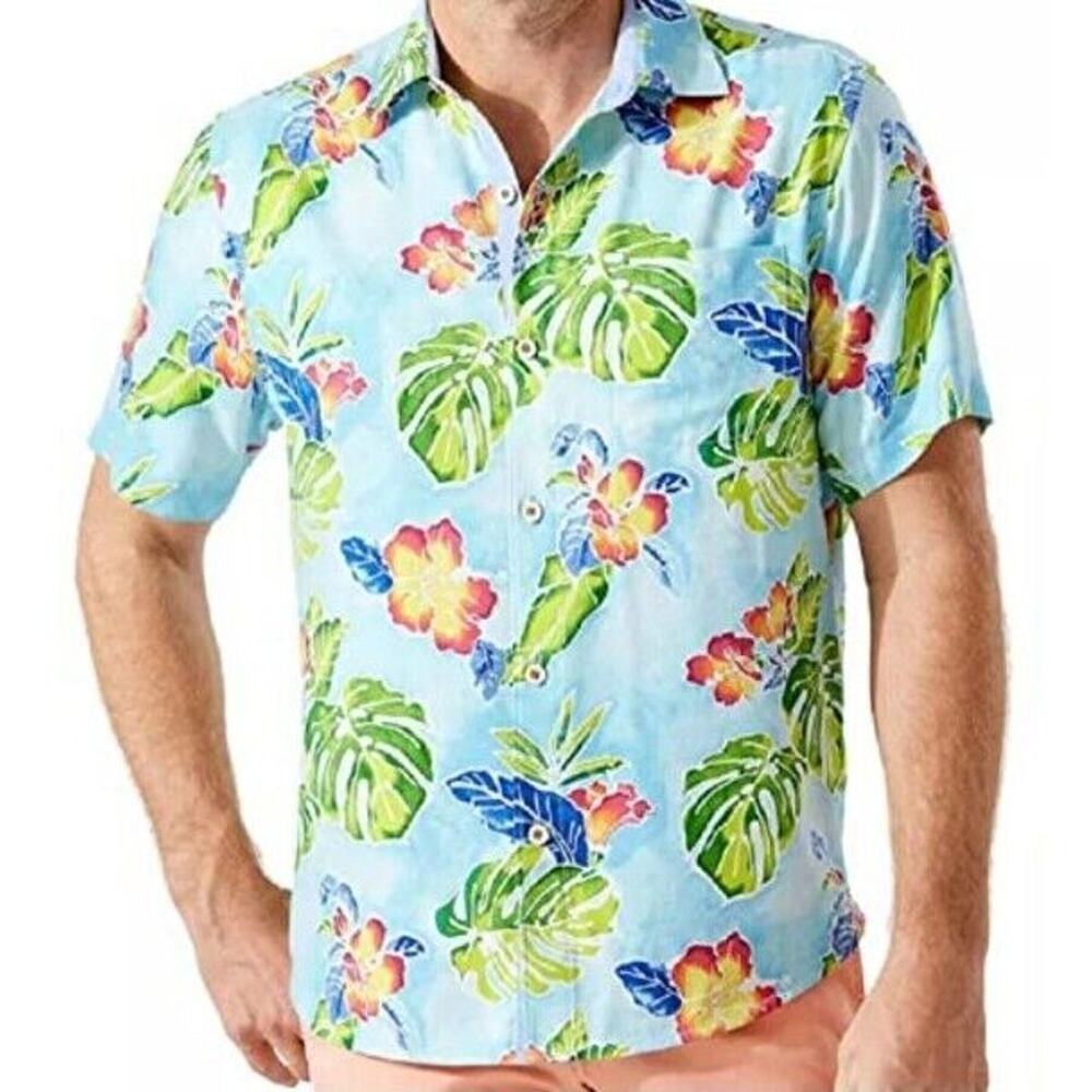 Bnwt Tommy Bahama Fiesta Keys Mens Camp Shirt Size XXL MSRP $158!